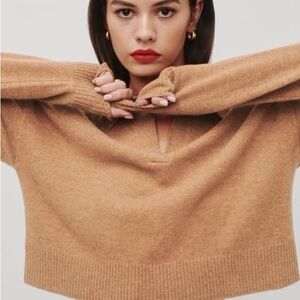 SOLD // Reformation Tan Cashmere Blend Sweater